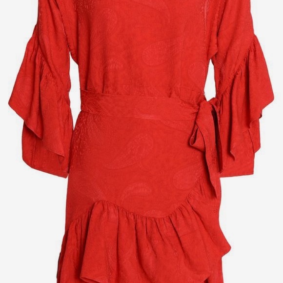 Maje red mini dress size xs or s size 1 - Picture 9 of 15